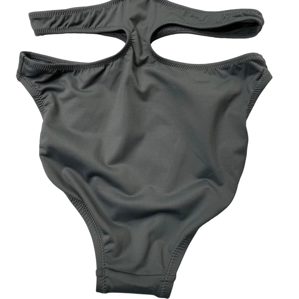SKIMS Swim Tank Monokini Gunmetal Womens XS‎